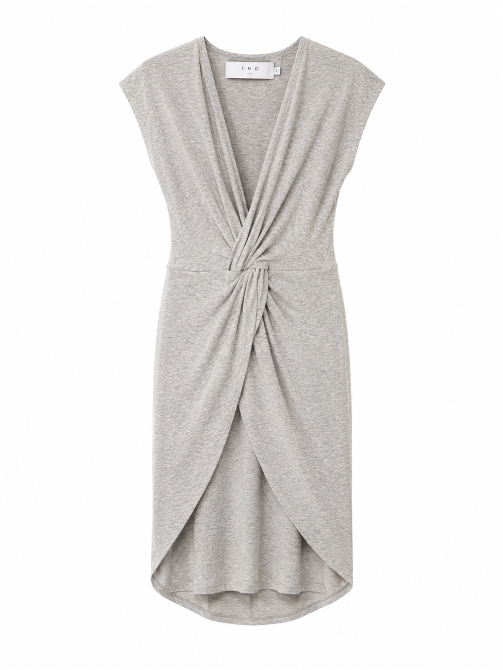🤩IRO Paris Heather Gray Twist Front Jersey Dress | 🤩 - Picture 2 of 3